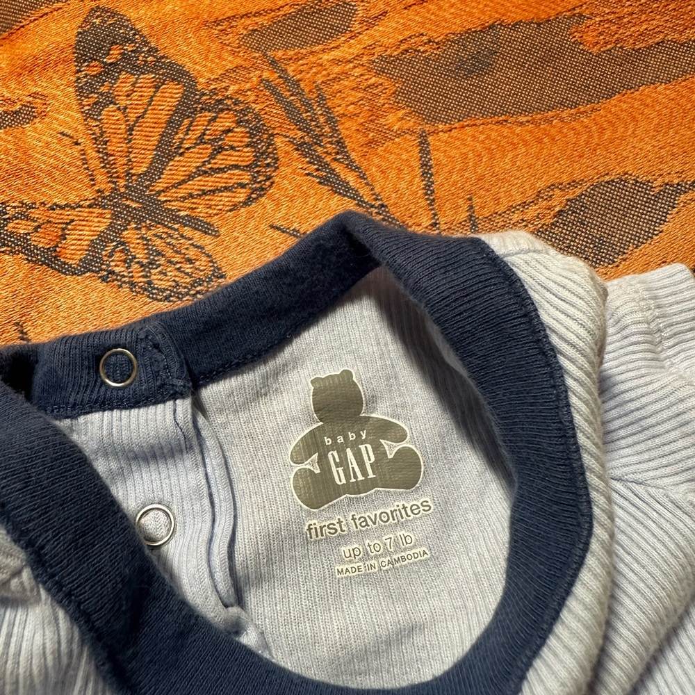 Baby GAP Soft Blue Ribbed Outfit - Picture 2 of 5